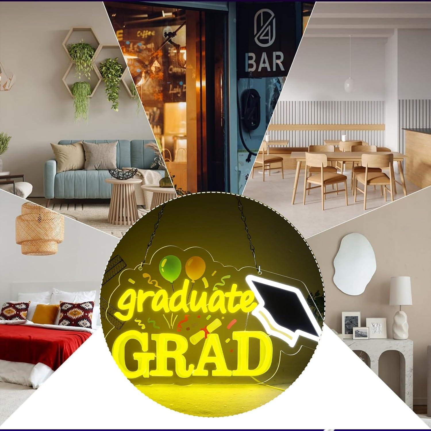 Graduate Grad Neon Sign USB Di - Neon Sign Party review and price