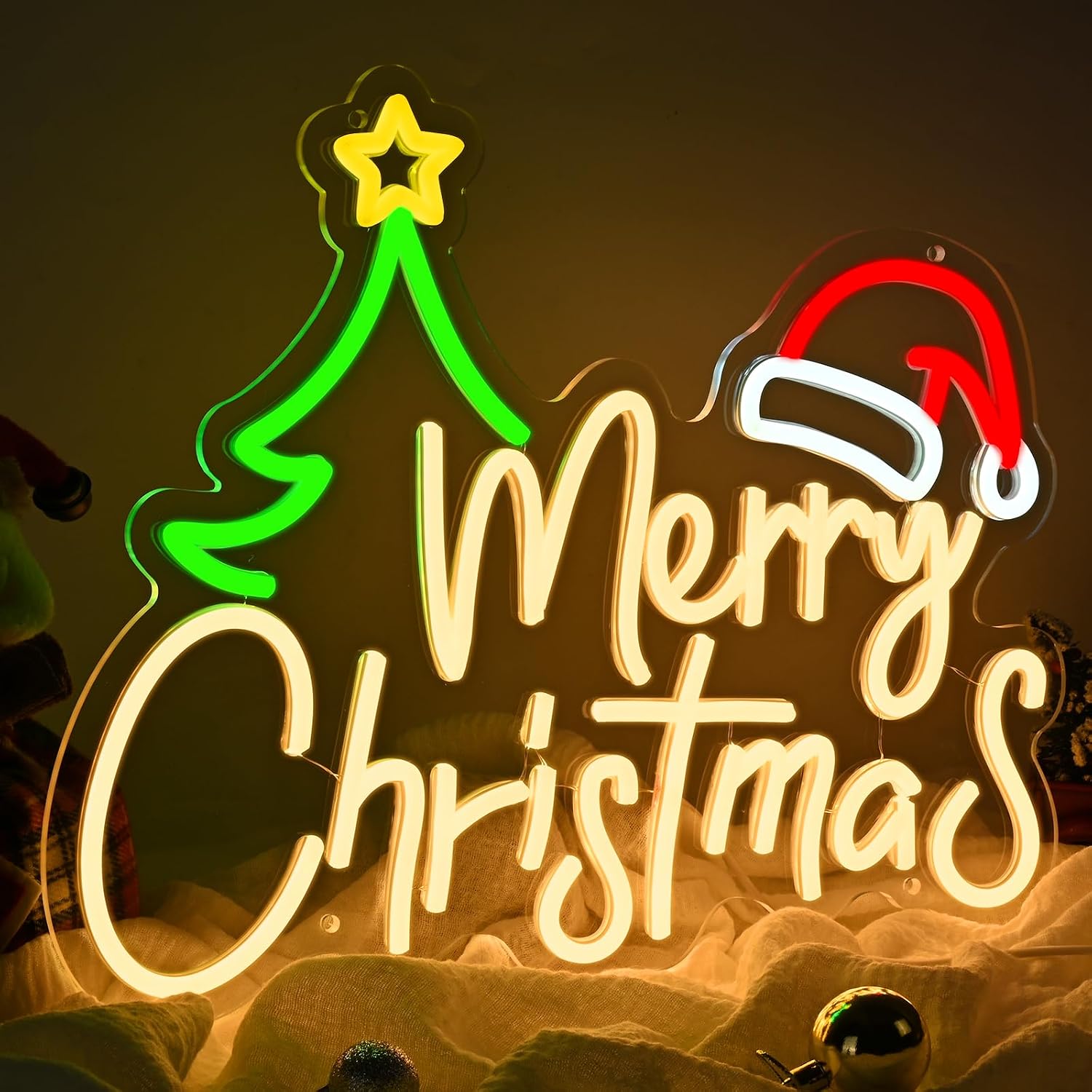 Merry Christmas Neon Sign USB  - Neon Sign Party review and price