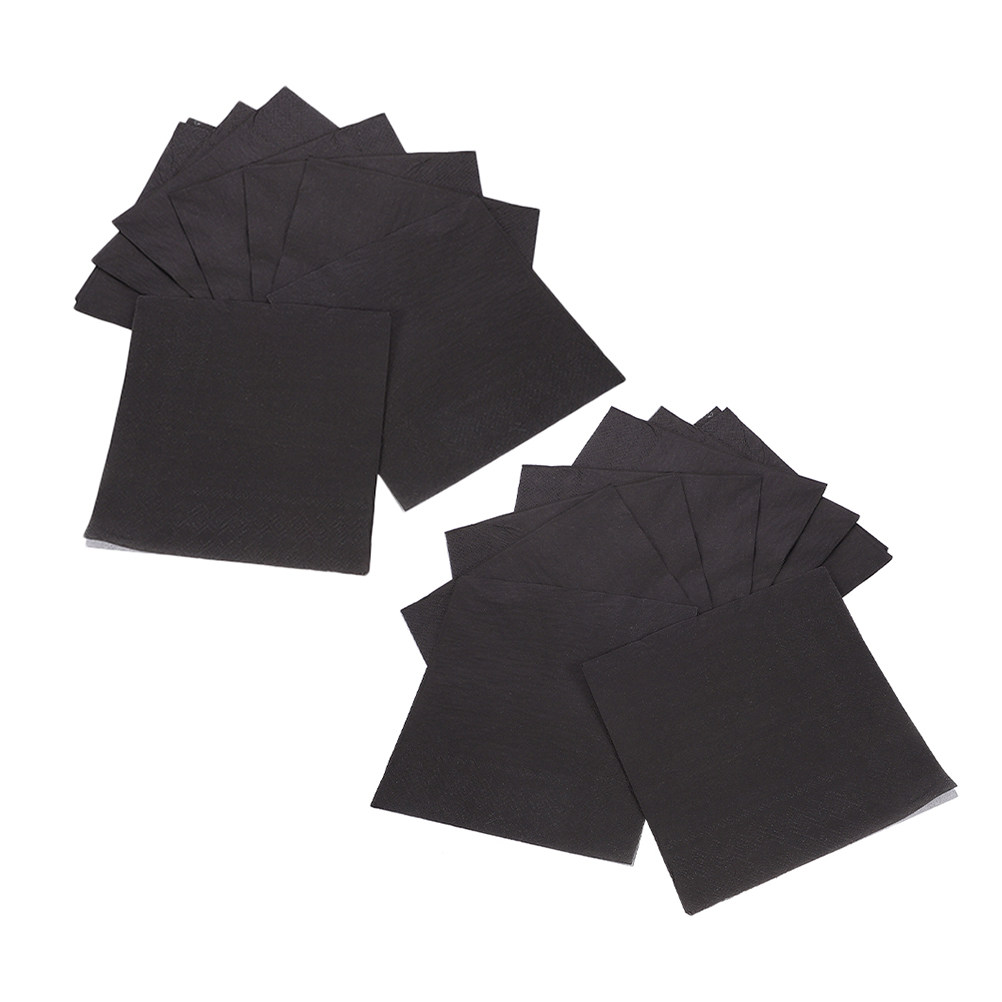 25Pcs Black Lunch Napkins Disp - Event & Party Supply Photos review and price