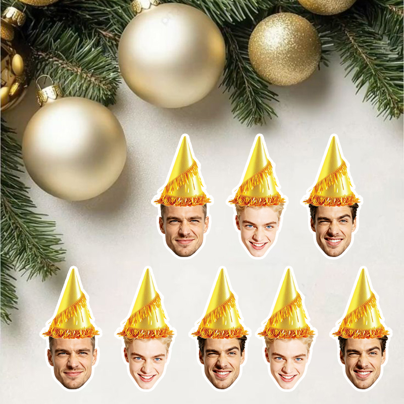 20/30pcs Personalized Human Fa - Party Hat Cone review and price