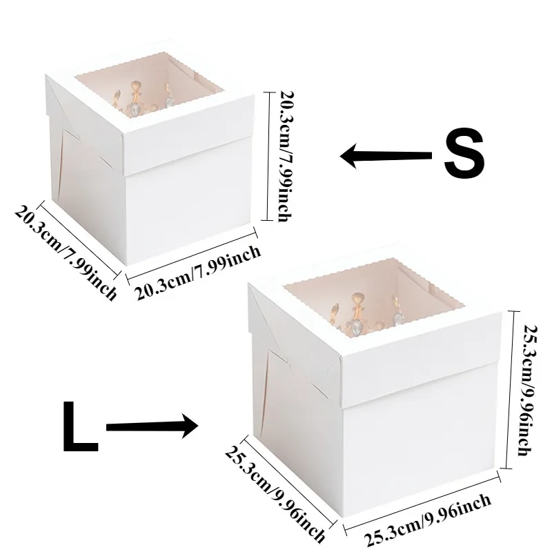 2/4/6PCS White Cake Boxes Squa - Event Party Box review and price
