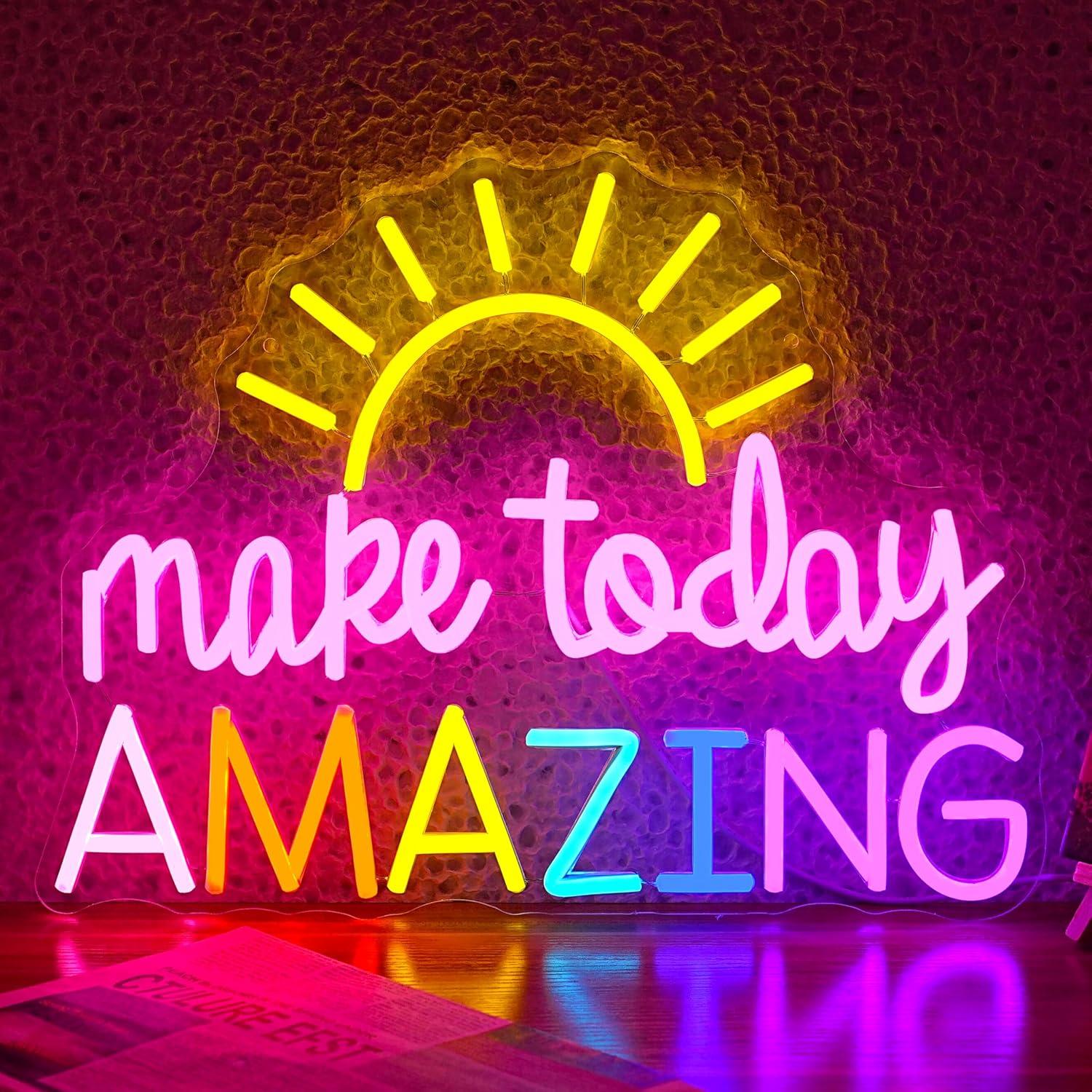 Make Today Amazing Neon Sign I - Neon Sign Party review and price
