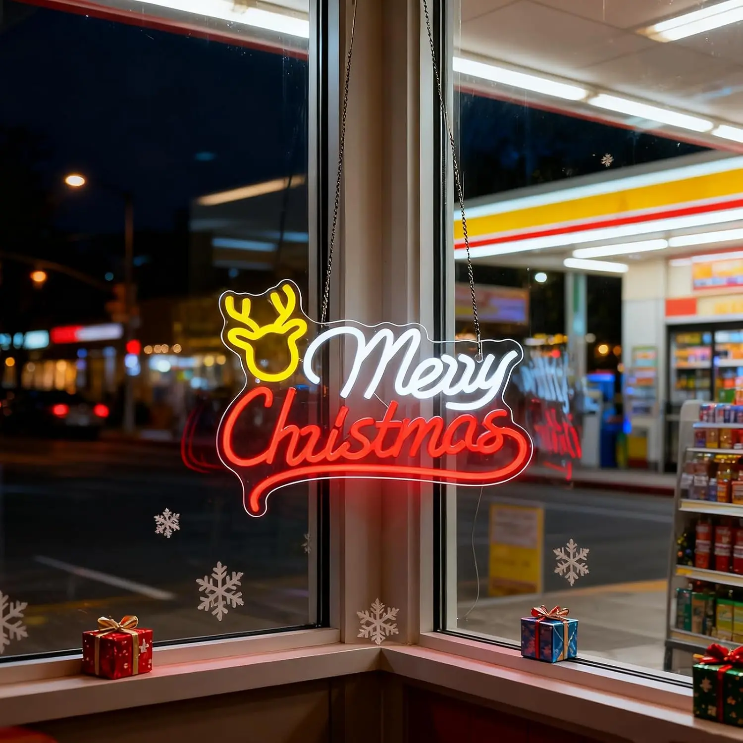 Merry Christmas Reindeer Neon  - Neon Sign Party review and price
