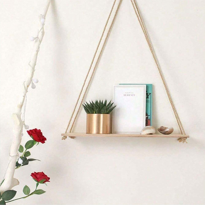 Wooden Swing Hanging Hemp Rope - Flower Wall Panel review and price