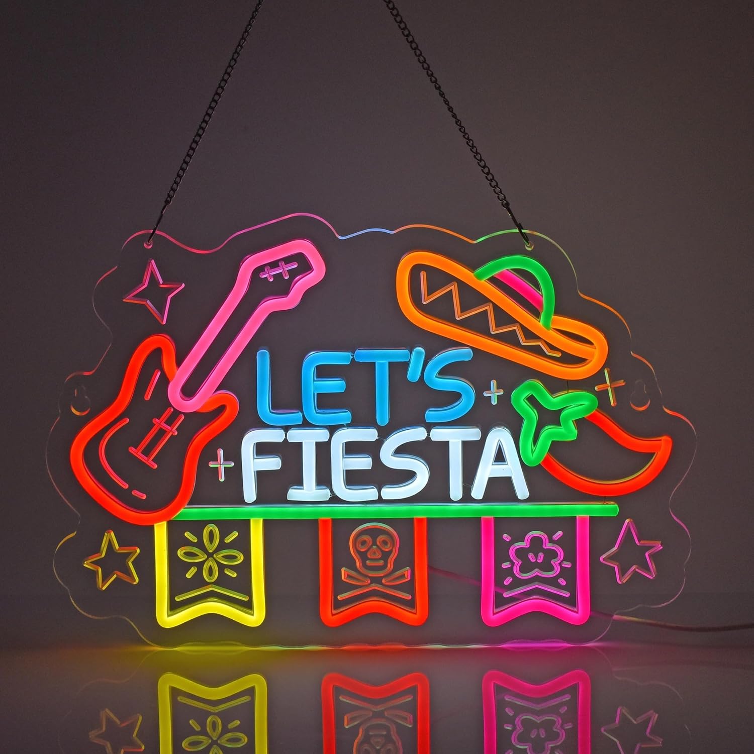 Let's Fiesta Neon Sign, Neon L - Neon Sign Party review and price