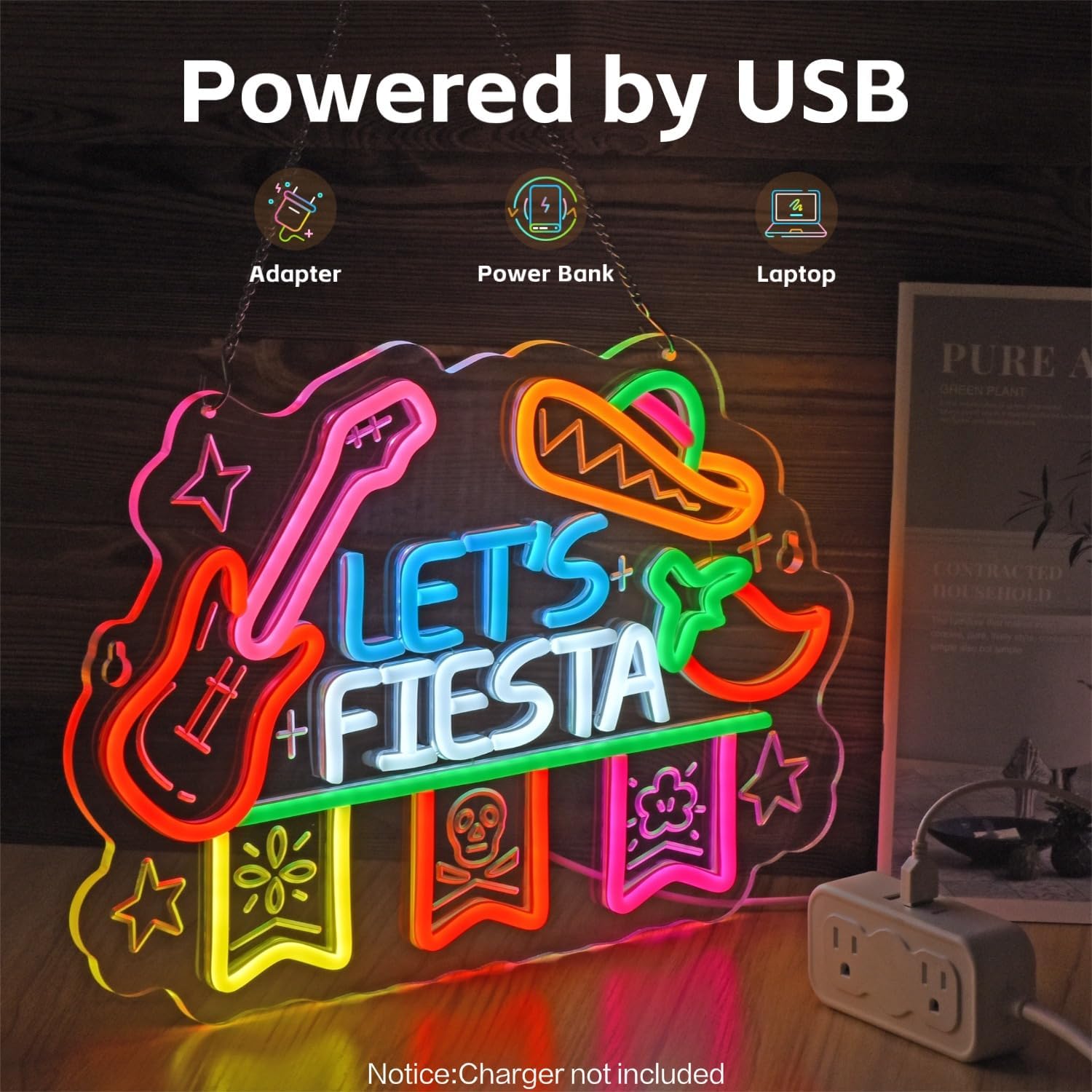 Let's Fiesta Neon Sign, Neon L - Neon Sign Party review and price