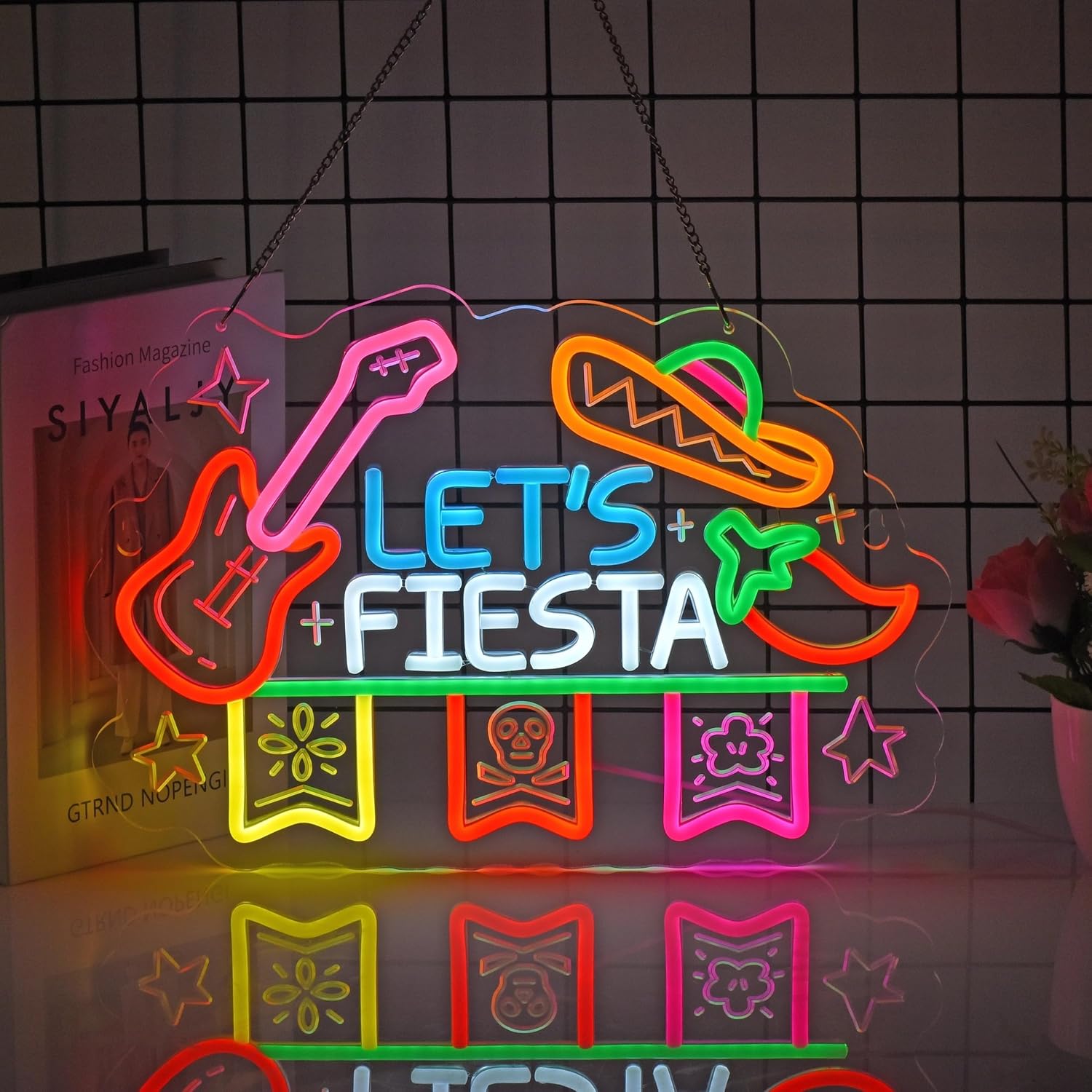 Let's Fiesta Neon Sign, Neon L - Neon Sign Party review and price