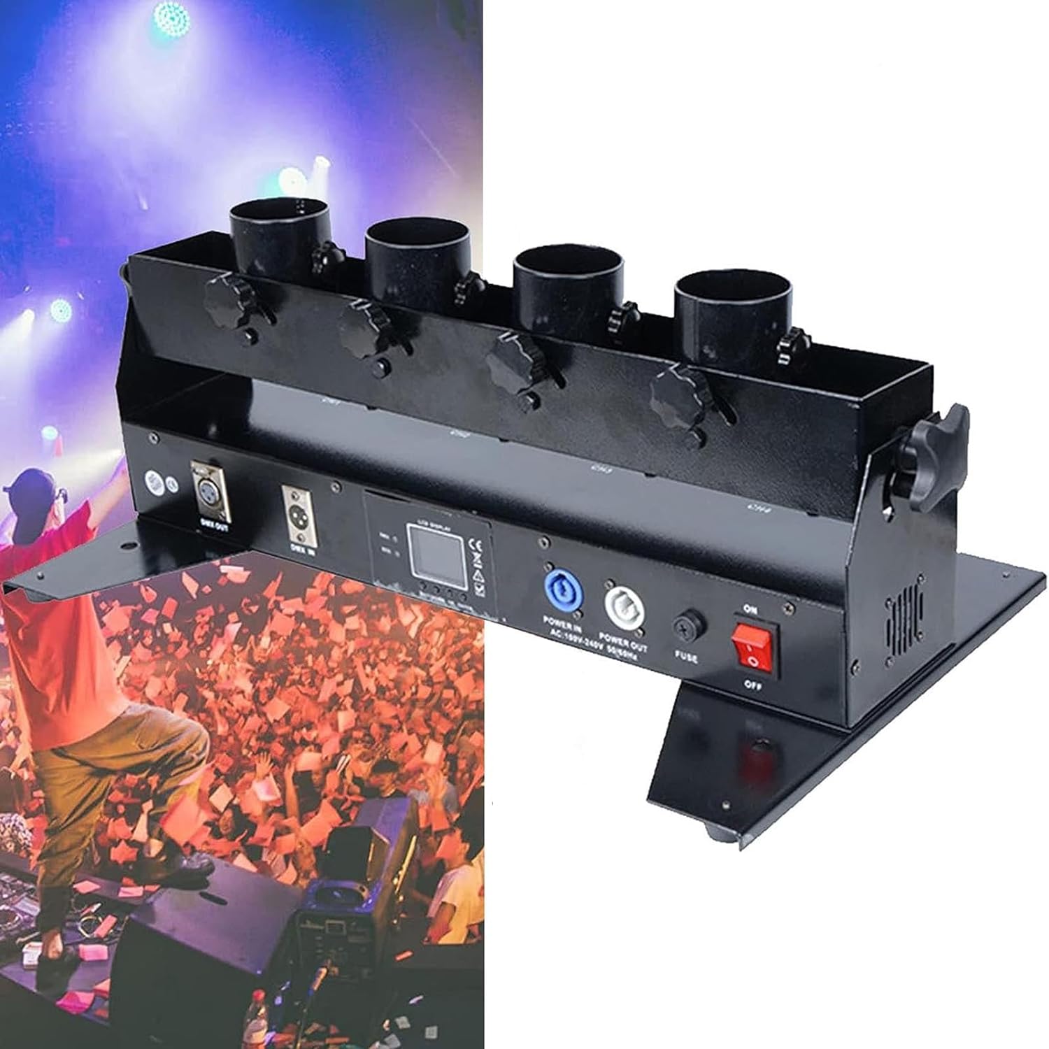 4 Tubes Confetti Machine DMX R - Confetti Cannon Tube review and price